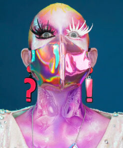 {Baby Pink Holographic} Acid Face Shield
