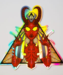Devil's in the Details Holographic Sticker by William Scott