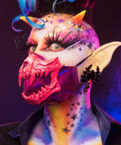 Magenta Beast Skull Face Shield