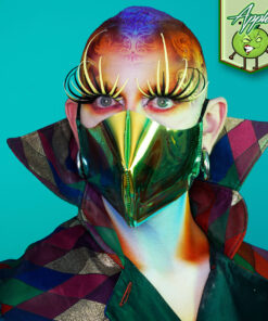 Green Apple Candy Wrapper Face Shield