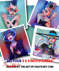 BIG HEADS Four 3x3 Inch Stickers