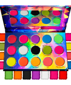 NEON PARTY MONSTER – Fluorescent UV Reactive Pressed Pigments Palette